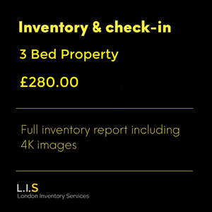 Inventory & Check in 3 bed property