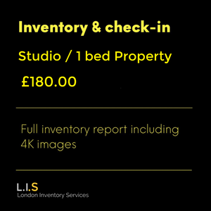 Inventory & Check in upto 1 bed property