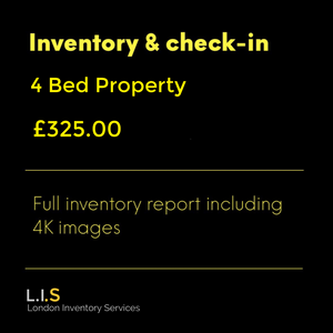 Inventory & Check in 4 bed property